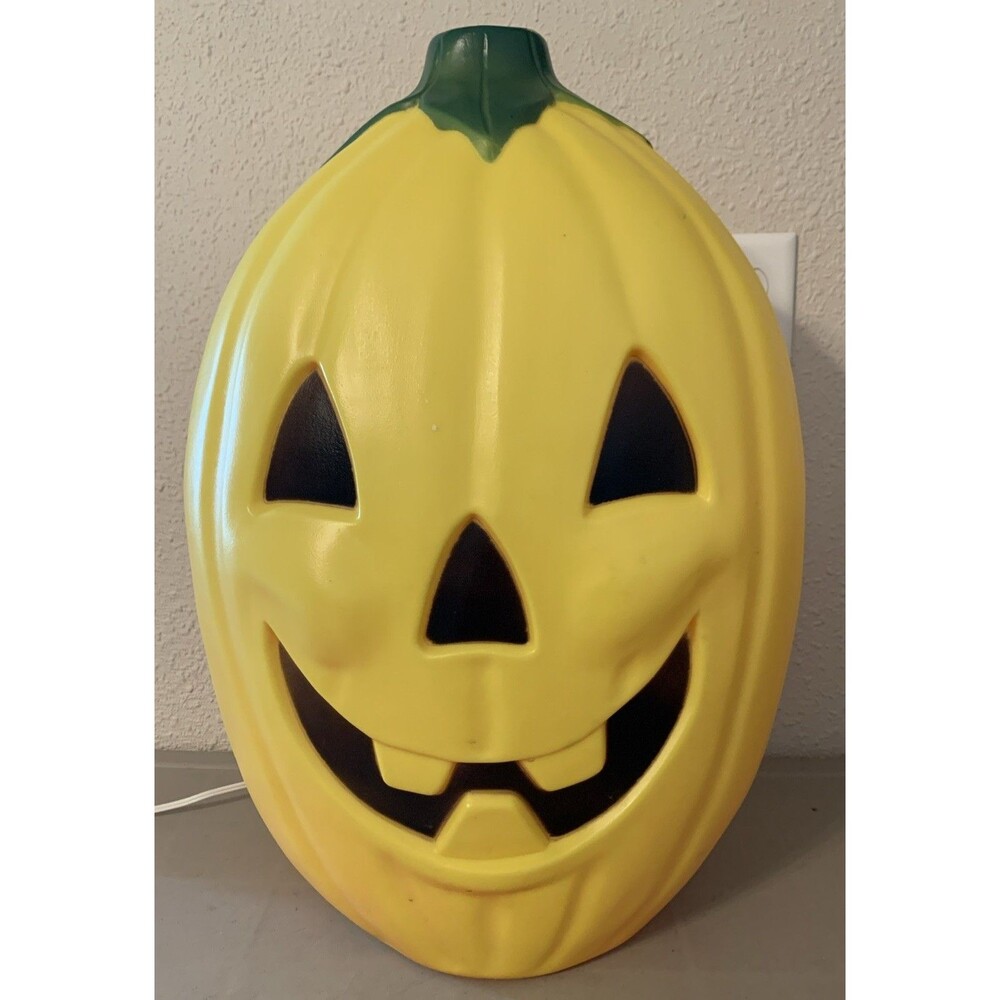 Vintage Large Lighted Jack O Lantern Pumpkin Blow Mold 20” Halloween